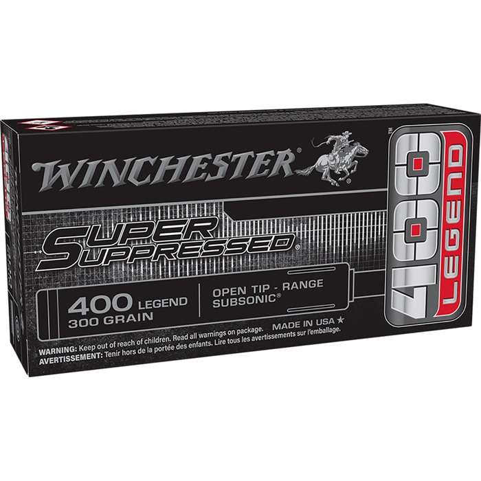WINCHESTER SUPER SUPPRESSED 400 LEGEND OPEN TIP 300G  20RD BX 200RD CS
