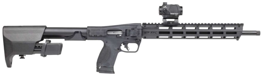 SMITH & WESSON M&P FPC CRMSN TRACE 16.25" THRD MLOK O.R. 1-17RD & 2-23RD MAGS CARRY BAG INCLUDED