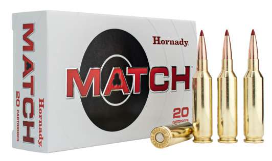 HORNADY MATCH 25 CREEDMOOR 134GR ELD MATCH 20RD BX 200RD CASE