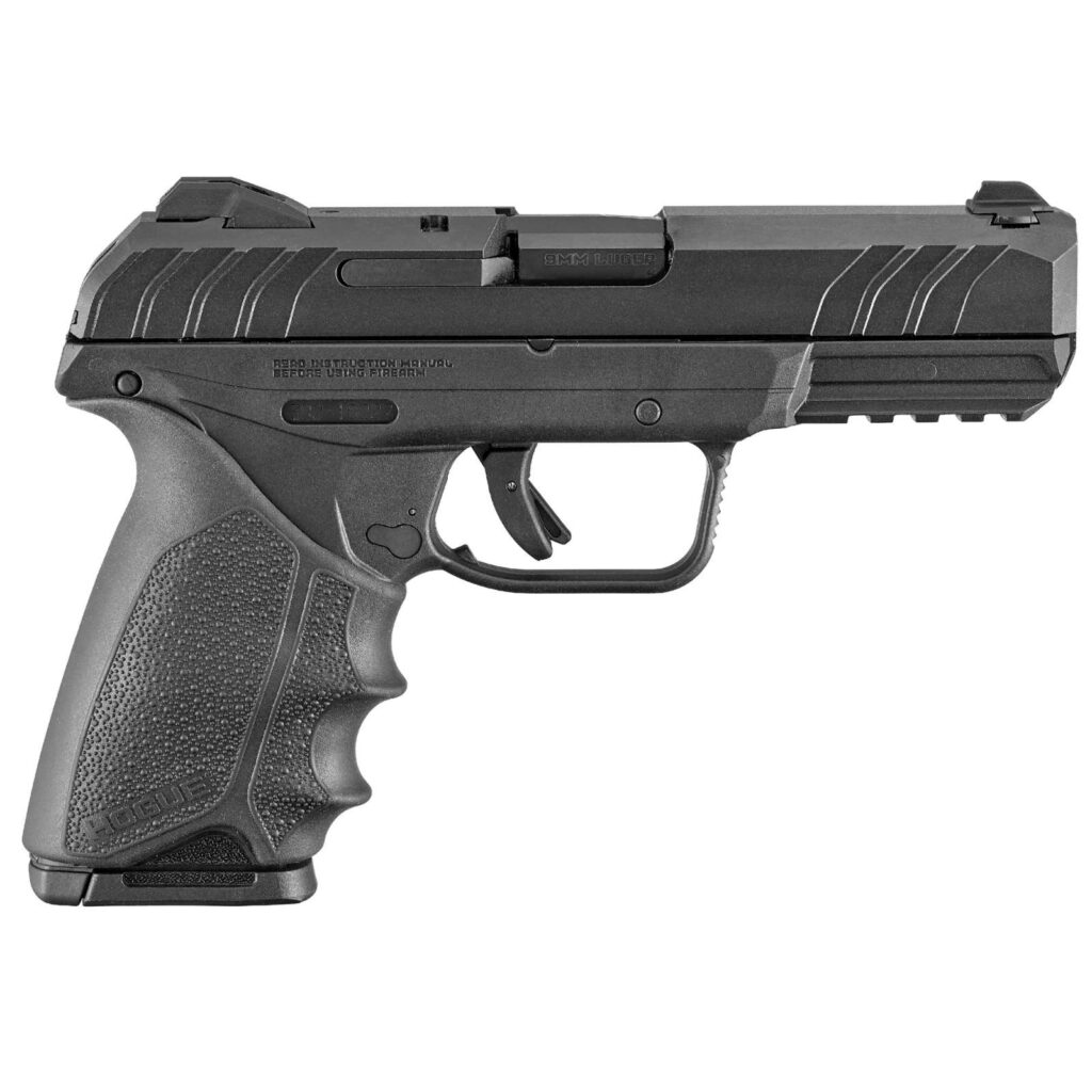 RUGER SECURITY-9MM 4" PISTOL BLK/BLK 10+1 MS HOGUE
