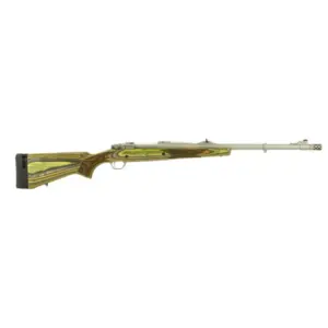 RUGER HAWKEYE GUIDE GUN LH 375 RUGER BOLT RFL 20″ MATTE STS THRDED, GRN MTN LAM STOCK, 3RD