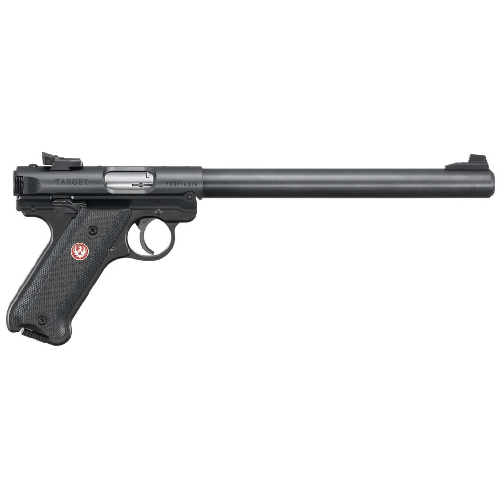 RUGER MRK IV TRGT 22LR 10" BLUED CHCKRD BLK GRP ADJ SIGHT 10RD