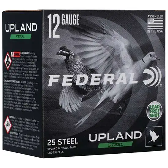 FEDERAL 12GA 2-3/4" 1  OZ 6 UPLAND STEEL 25 RD/BX 10 BX/CS