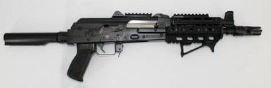 Zastava Arms ZPAP92 AK Pistol ZP92762TACM 7.62x39mm 10" 30+1 Quad Rail Night Brake UTG Angled Foregrip Black