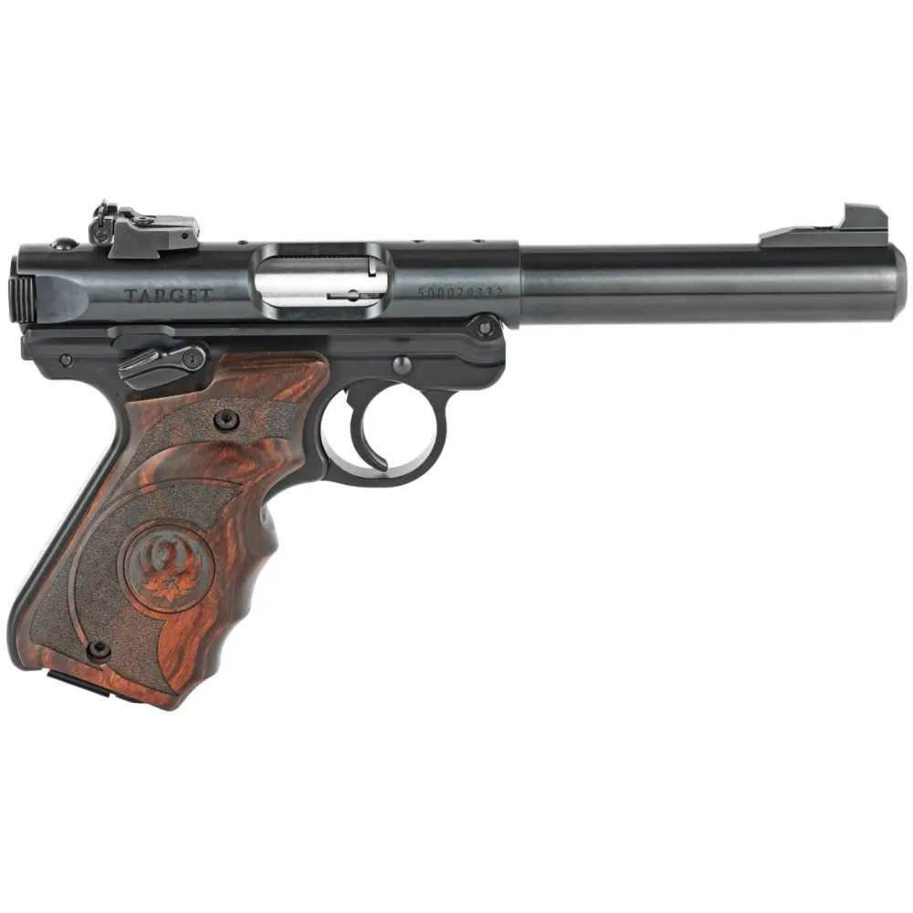 RUGER MRK IV TRGT 22LR 5.5" BLUED TRGT WD GRP ADJ SGHT 10RD