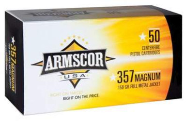 Armscor 357 Magnum Ammunition 158 Grain Full Metal Jacket 50 rounds