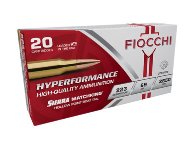 Fiocchi 223 Remington Ammo FI223MKC 69 Grain Hollow Point Boat Tail 20 rounds