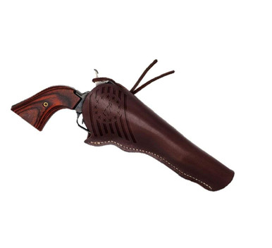Heritage Manufacturing RR22B6LHOL Rough Rider 6RD .22 LR 6.5" Black Oxide/Cocobolo Grips W/ Leather Holster
