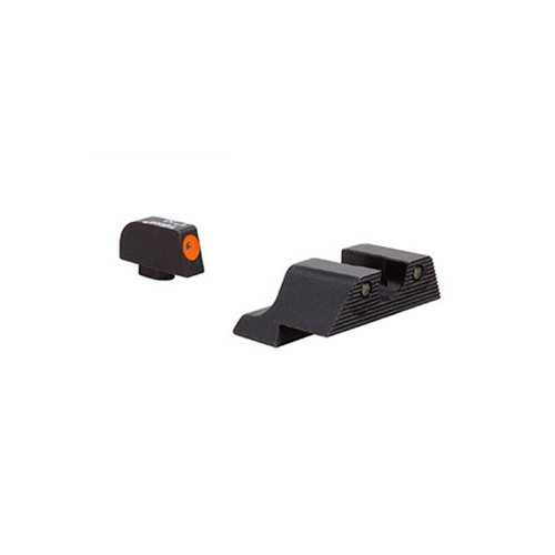 HD XR NIGHT SIGHTS - GLOCK STANDARD FRAMES, FRONT ORANGE OUTLINE/GREEN TRITIUM, REAR BLACK OUTLINE/GREEN TRITIUM
