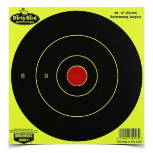 Birchwood Casey Dirty Bird 6″ Yellow Bull’s Eye Targets 100/ct
