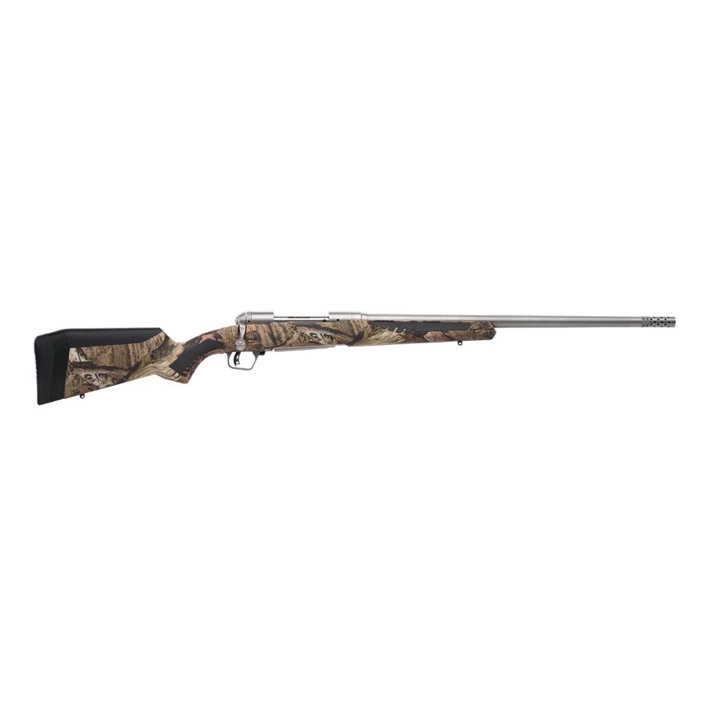 Savage 110 Bear Hunter Rifle 338 Win Mag 3rd Capacity 23" Threaded Barrel Mossy Oak Break-Up Synthetic Stock