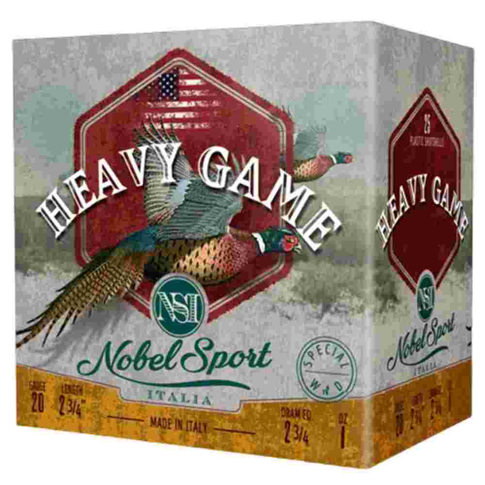 Nobel Sport Heavy Game Shotshells 20 ga 2-3/4" 1 oz 1250 fps #7.5 25/ct