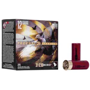 Federal Hi-Bird Shotshells 12ga  2-3/4″ 1-1/8oz 1275 fps #8 25/ct