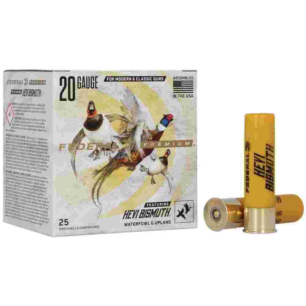 Federal Hevi-Bismuth Shotshells 20ga 3" 1-1/8oz 1350 fps #5 25/ct