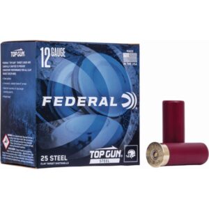 Federal Top Gun Steel Shotshells 12 ga 2-3/4″ 1-1/8oz 1145 fps #7 25/ct