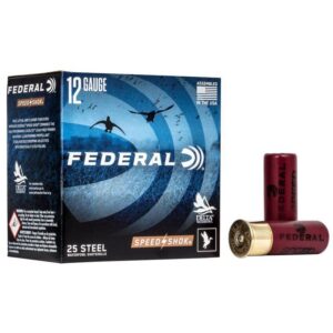 Federal Speed-Shok High Velocity Steel Shotshells 12ga 2-3/4″ 1-1/8oz 1500 fps #3 Shot 25/ct