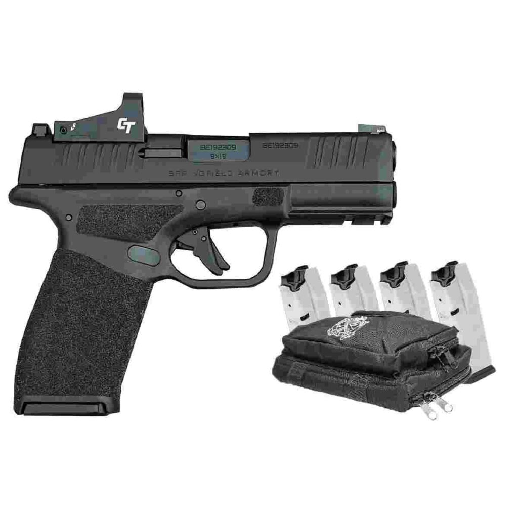Springfield Hellcat Pro Gear Up Bundle w/CT-1500 Red Dot  9mm Luger 15rd magazines(5) 3.7" Barrel Range Bag