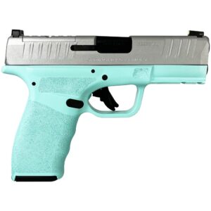 Springfield “Robins Egg Blue Frame/Silver Slide” Hellcat Pro Handgun 9mm Luger 15rd Magazines(2) 3.7″ Barrel