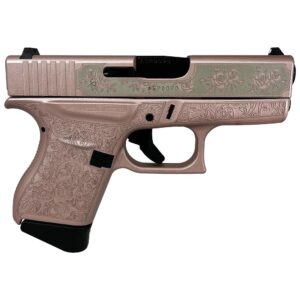 Glock 43 Custom “Glock n Roses” Handgun 9mm Luger 6/rd Magazines (2) 3.4″ Barrel USA