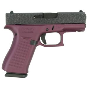 Glock 43X Glitter Slide/Black Cherry Frame Handgun 9mm Luger 10rd Magazines(2) 3.4″ Barrel Accessory Rail USA Made