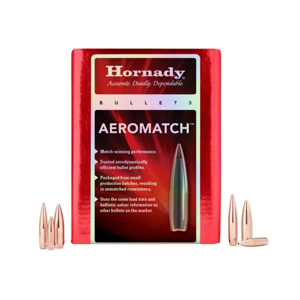 Hornady Aeromatch Rifle Bullets SEQUENTIAL .30 Cal .308" 175 gr HPBT (1-12") 500/ct