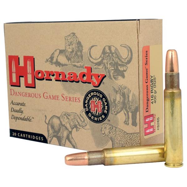 Hornady Dangerous Game Series Rifle Ammunition .416 Rigby 400 gr DGS 2415 fps - 20/box