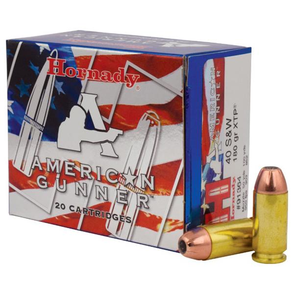 Hornady American Gunner Handgun Ammunition .40 S&W 180 gr XTP 950 fps 20/ct