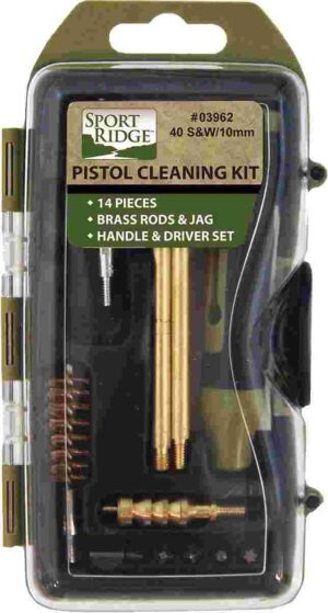 TacShield Sport Ridge 14pc Pistol Cleaning Kit – 40 Cal/10mm Black
