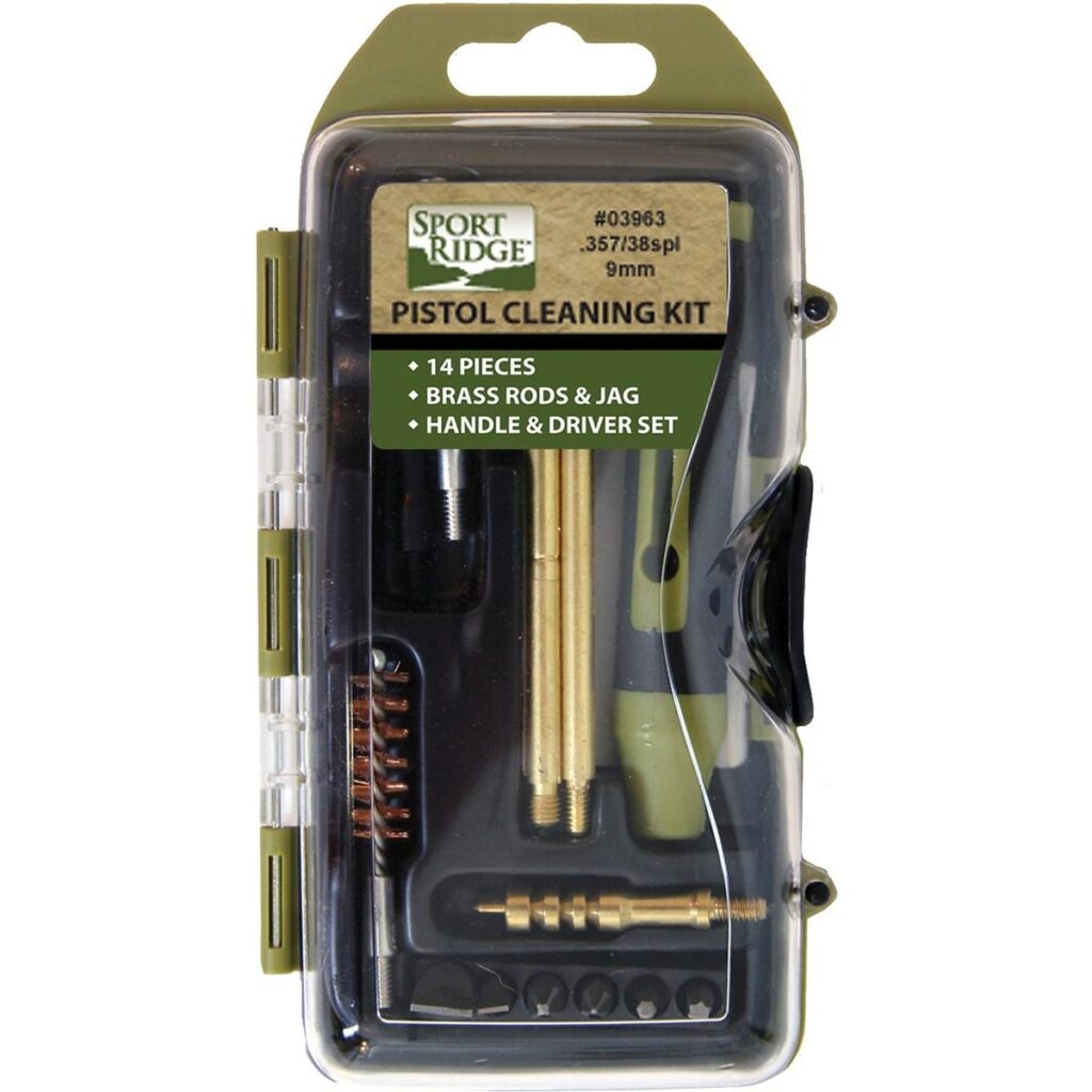 TacShield Sport Ridge 14pc Pistol Cleaning Kit 38/357/9mm Luger Coyote