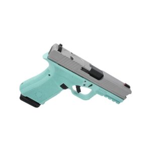 Black Rain Frontline Handgun 9mm Luger 15rd Magazine 3.75″ Barrel Robins Egg Blue/Satin Mag Finish Optic Ready