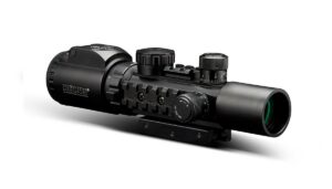KONUSPRO AS34 Rifle Scope – 2-6x28mm 34mm SFP Engraved/Illum Mil-Dot Black Matte