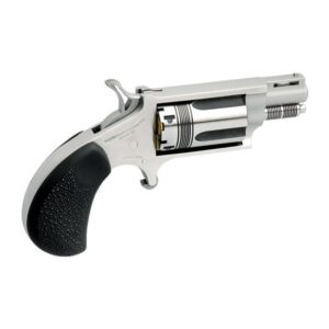 NAA .22 Mag Wasp Handgun .22 WMR 5rd Capacity 1.125″ Barrel Silver with Black Grips