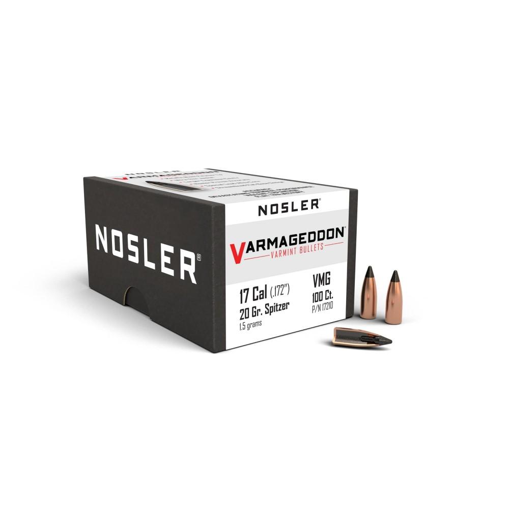 Nosler VarMageddon Bullets .17 cal .172" 20 gr FB-TIPPED 100/ct