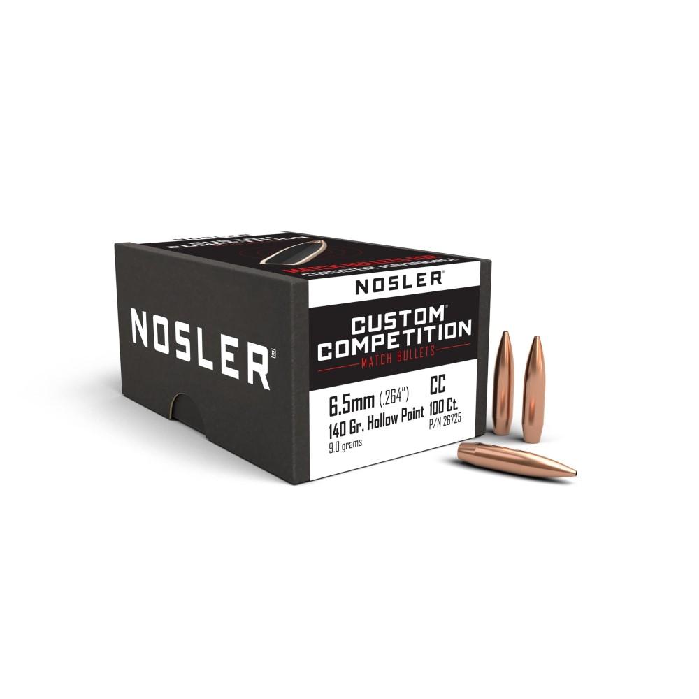 Nosler Custom Competition Bullets 6.5mm .264" 140 gr HPBT 100/ct