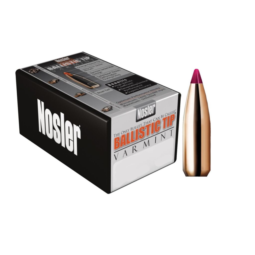 Nosler Ballistic Tip Varmint Bullets .22 cal .224" 60 gr SBT-SB 100/ct
