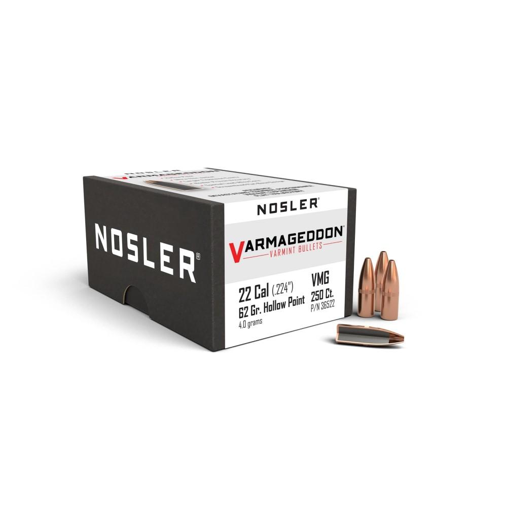 Nosler VarMageddon Rifle Bullets .22 cal .224" 62 gr FBHP 250/ct