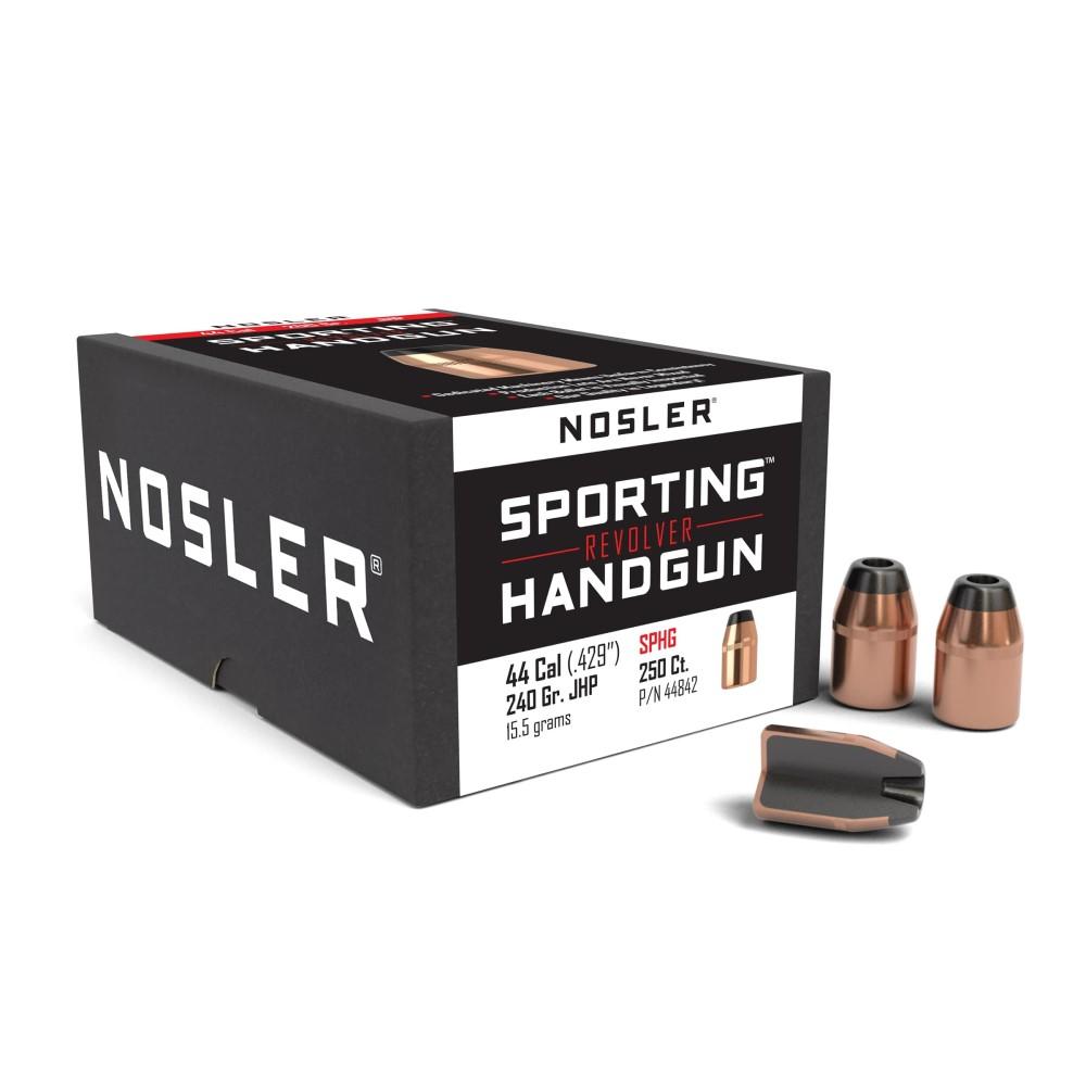 Nosler Sporting Handgun Revolver Bullets .44 cal .429" 240 gr JHP 250/ct