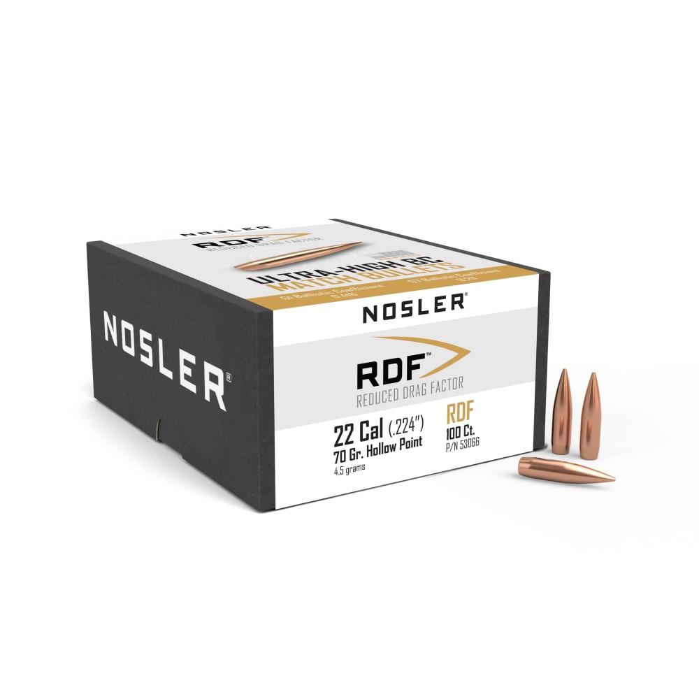 Nosler RDF Match Bullets .22 cal .224" 70 gr HPBT 100/ct