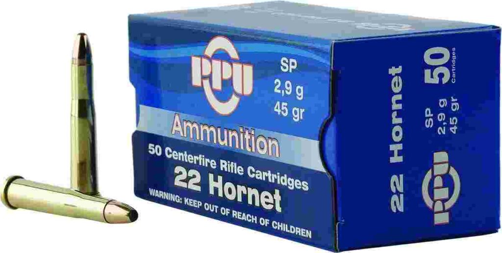 PPU Rifle Ammunition .22 Hornet 45 gr SP 2430 fps 50/ct