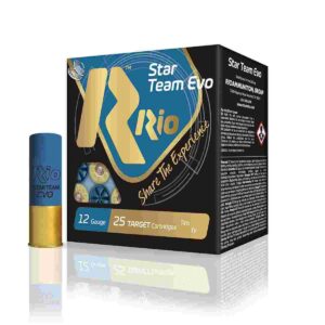 Rio Star Team Evo 28 Low Recoil Shotshells 12 ga  2-3/4″ 1 oz 1135 fps #7.5 25/ct