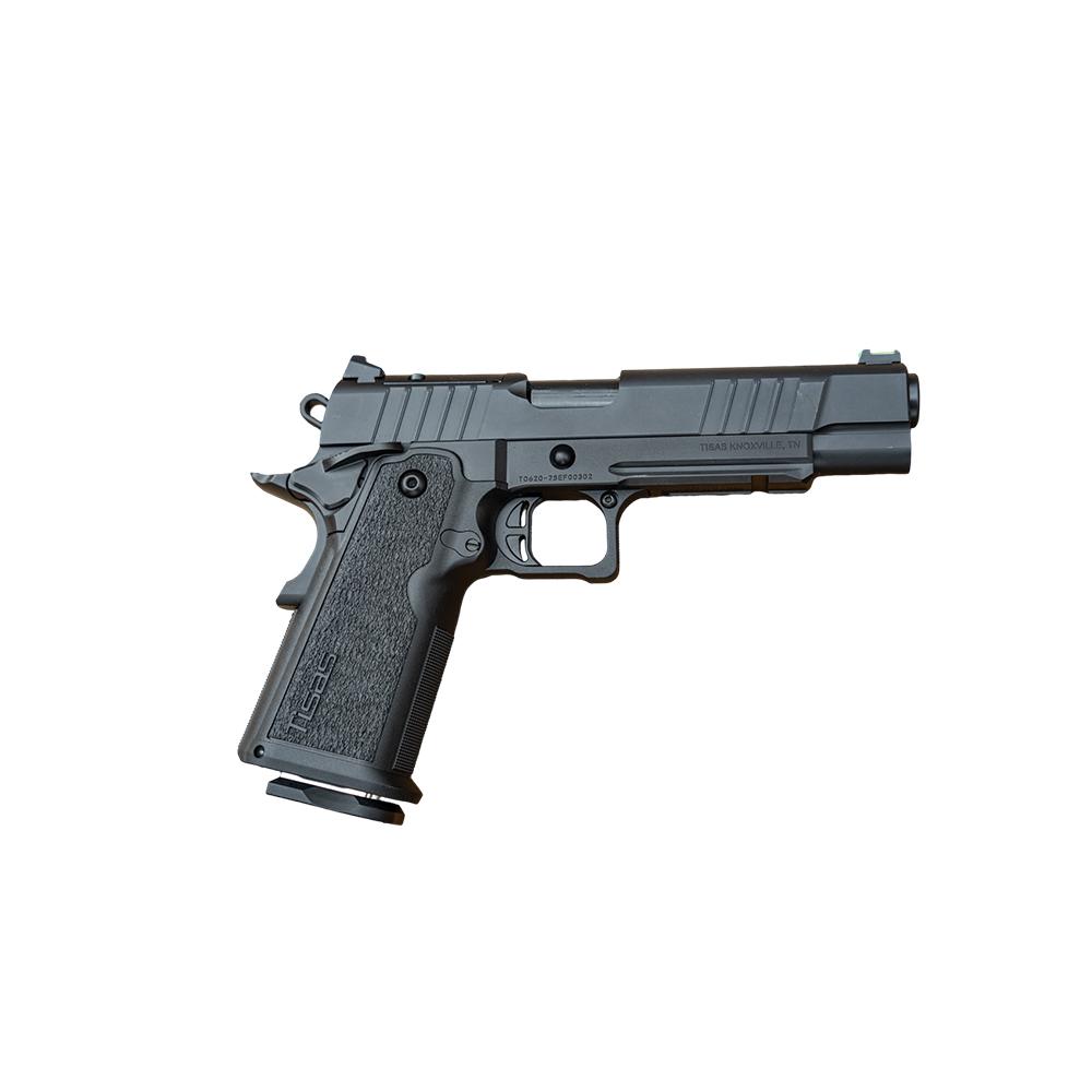 Tisas 1911 Duty B9R Double Stack Handgun 9mm Luger 17rd Magazine 5'' Barrel  Black Cerakote RMS/c Optic