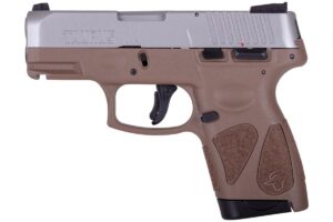 Taurus G2S Handgun 9mm Luger 7rd Magazines 3.2″ Barrel Stainless Slide/Brown Grip