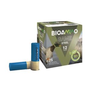 BIOAMMO Steel Game Waterfowl Shotshells 12 ga 2-3/4″ 1-1/16 oz 1295 fps #3 25/ct