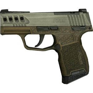 Sig Sauer P365 “Gold Bug”Distressed Gray/Brown OR Handgun 9mm Luger 10rd Magazines(2) 3.1” Barrel X-RAY 3 Sights Manual Safety