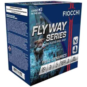Fiocchi Flyway Steel Shotshells 20 ga 3″ 7/8oz 1500fps #3 25/ct