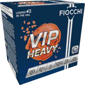 Fiocchi Exacta VIP Heavy Shotshells 20ga 2-3/4″ 7/8oz 1250 fps #7.5 25/ct