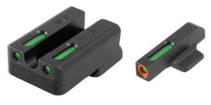 Truglo TFX Pro Tritium/Fiber-Optic Day/Night Sights Fit Novak LoMount cut .270 front / .450 rear – Orange Outline Front/Rear Green