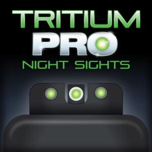 Truglo Tritium Pro Night Sights Fit S&W M&P incl SHIELD & .22 Models – White Outline Front/Rear Green