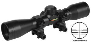 Truglo 4x32mm Compact Crossbow Scope with Weaver Style Rings – Crossbow Reticle Black