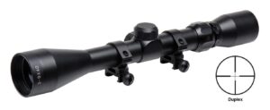 Truglo Trushot Rifle Scope w/Weaver Style Rings – 3-9x40mm 11.52-37.7′ 3.15-3.94″ Matte
